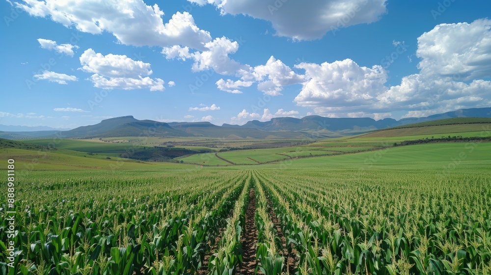 african agriculture green corn field in spring in south africa african agriculture green corn field in spring in south africa