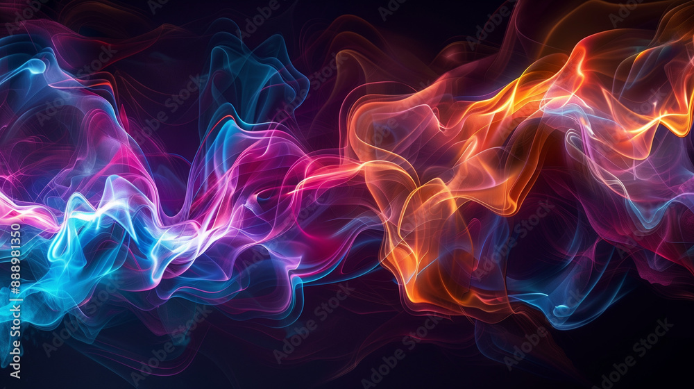 Purple blue smoke wallpaper background on dark background