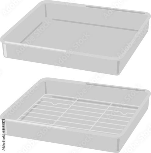 金属製の料理用トレー、バット