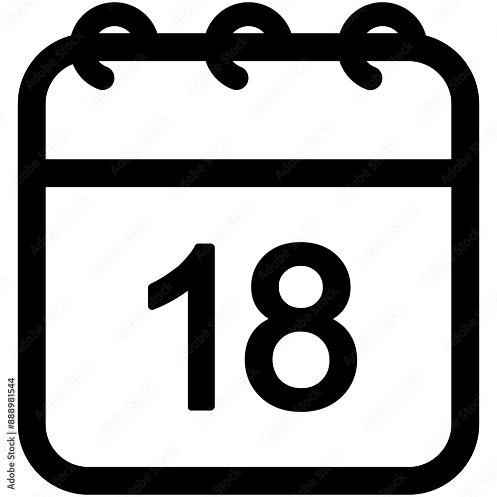 18 Calendar Date Icon