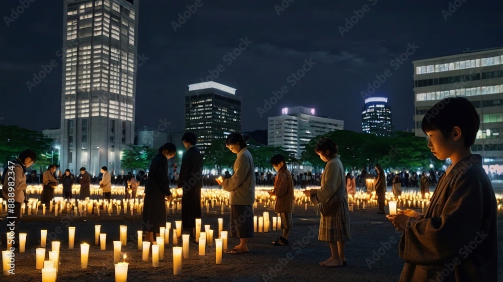 Obraz premium Hiroshima Day in Modern Serenity