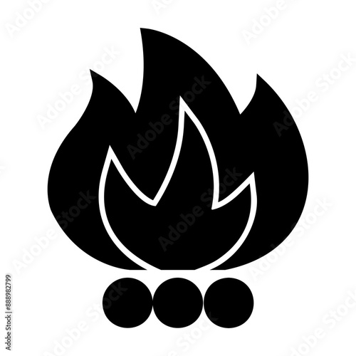 incineration Solid icon