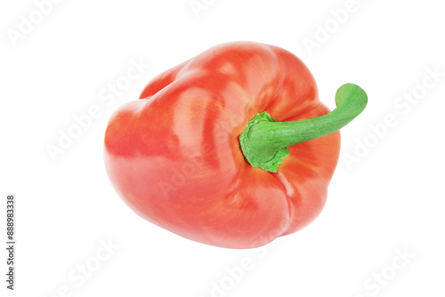 Red sweet pepper isolated on a white background