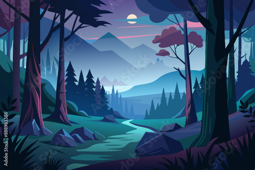 forest in the night