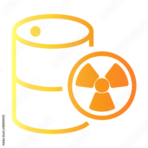 hazardous waste Line Gradient Icon