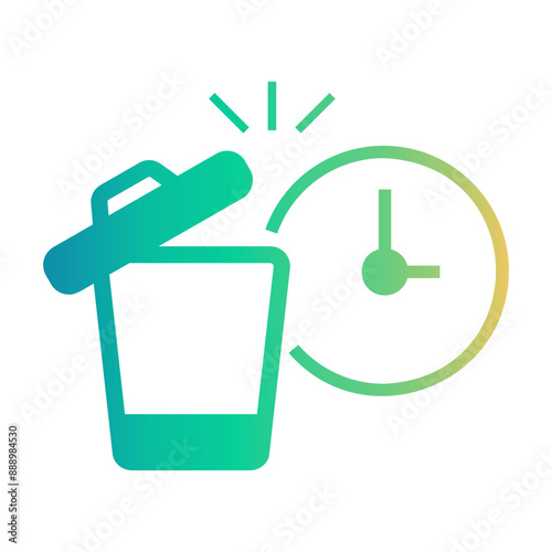 waste time Line Gradient Icon
