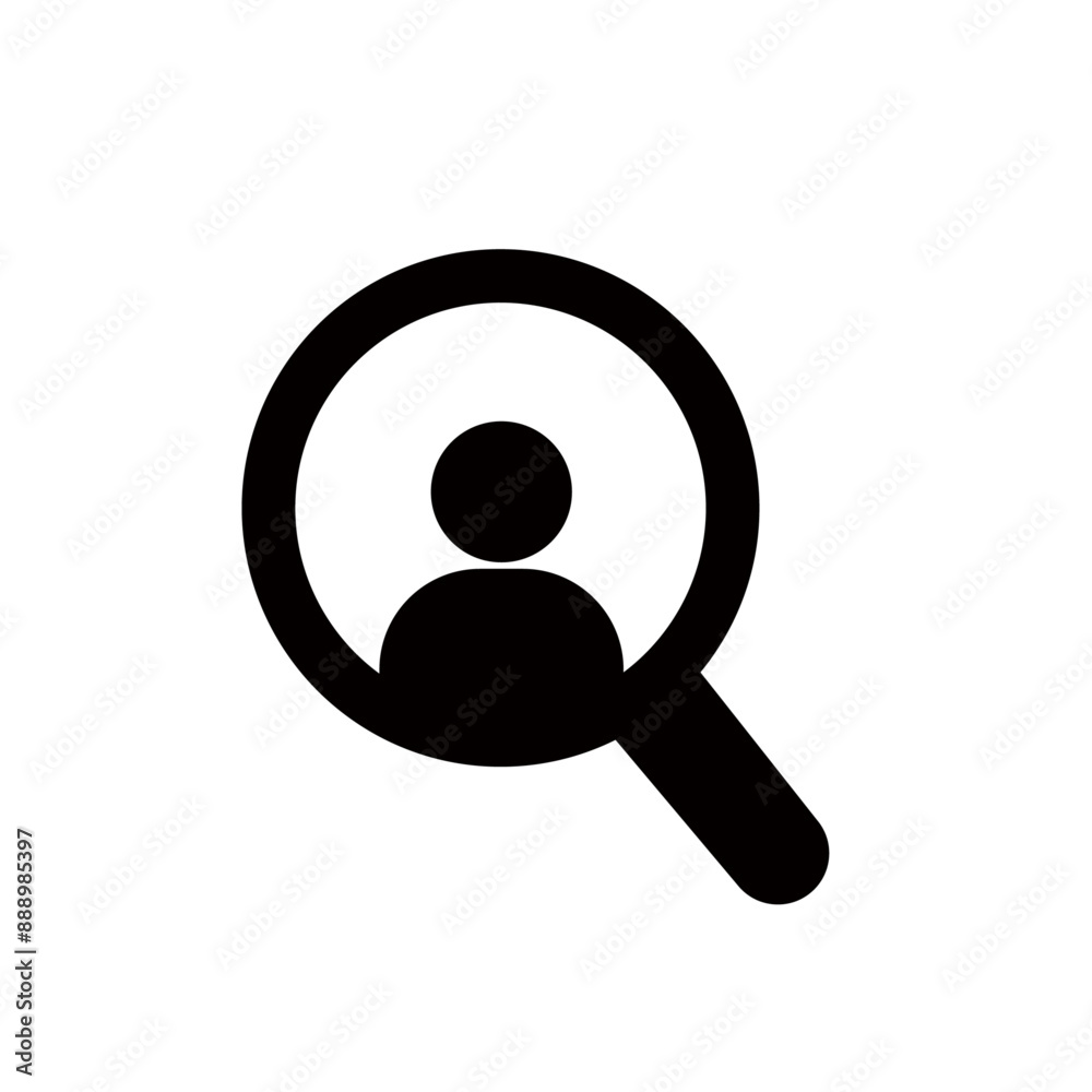 Search job vacancy icon on white background Search job vacancy icon on white background