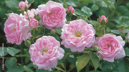Pink Rosa Princess Anne in flower © Studio