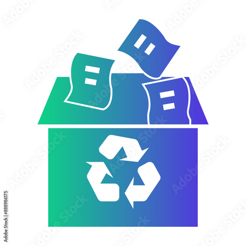 paper waste Gradient icon