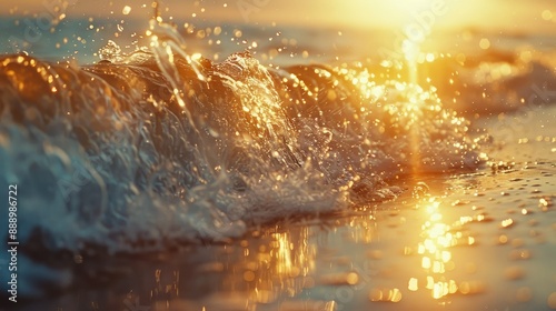 Wallpaper Mural Radiant sunlight dappling on ocean waves Torontodigital.ca