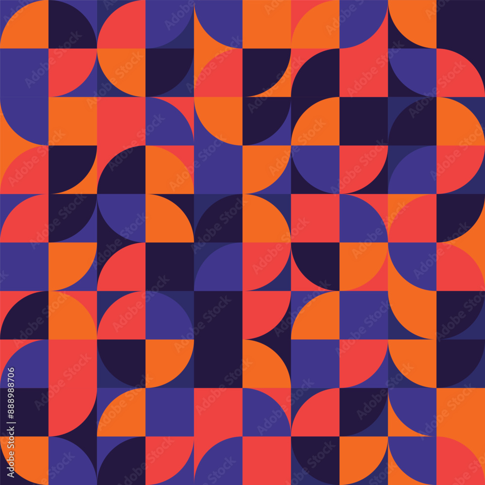 Retro seamless geometric pattern background, vector abstract circles,bauhaus pattern background. Retro seamless geometric pattern background, vector abstract circles,bauhaus pattern background.