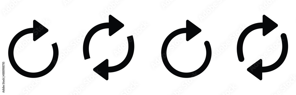 backward, forward, skip and reload, refresh, sync icons set backward, forward, skip and reload, refresh, sync icons set