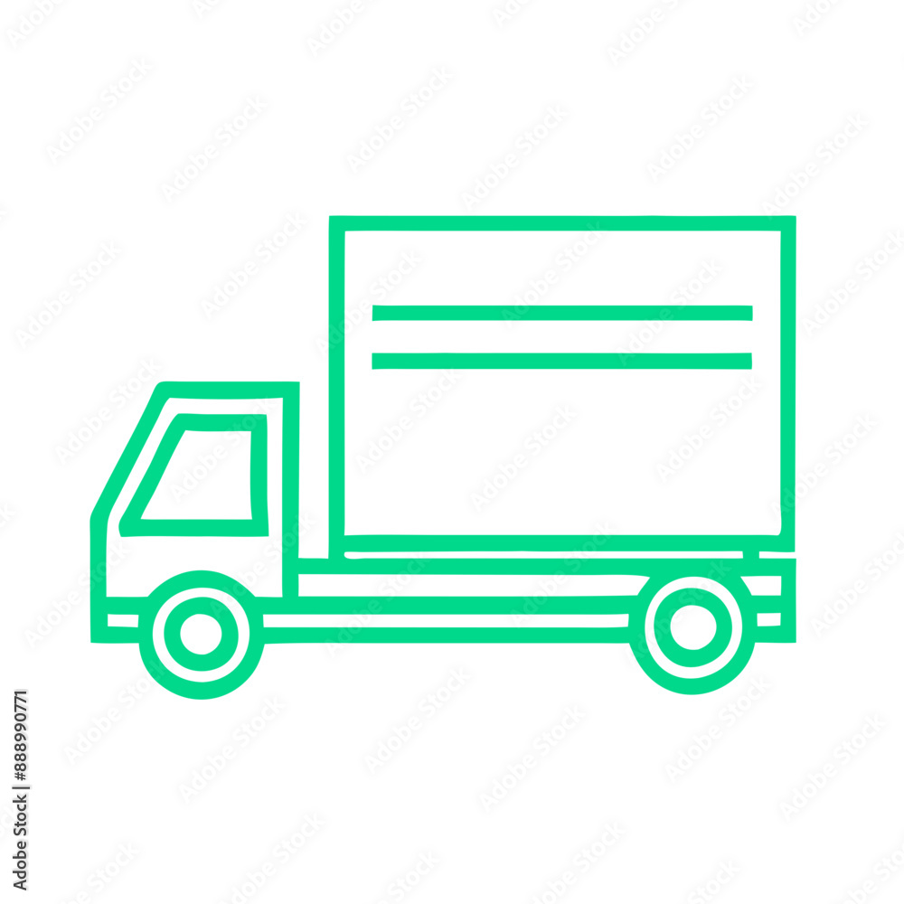 icon of recycling truck with Straight Lines and Shapes icon of recycling truck with Straight Lines and Shapes