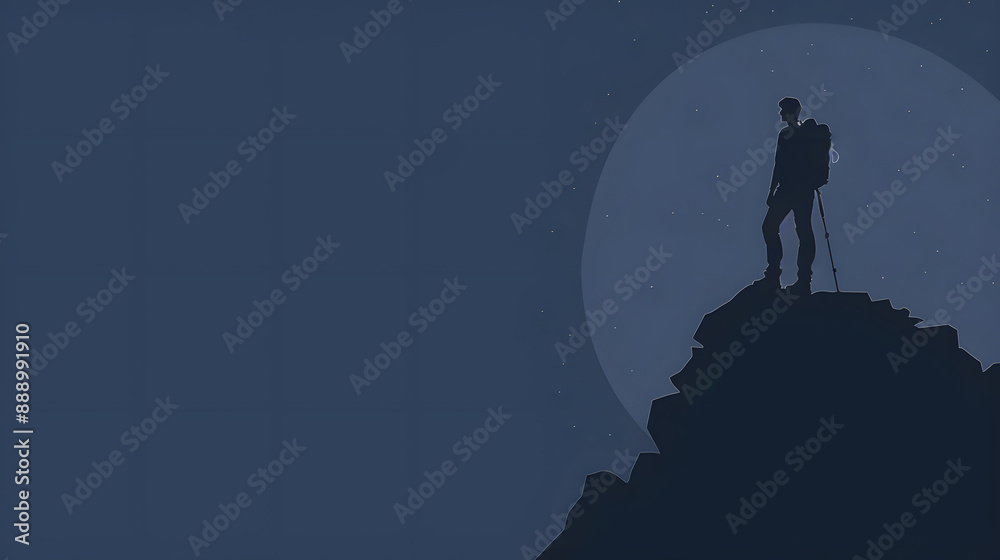 Fototapeta premium Backpacker: Simple Sketch