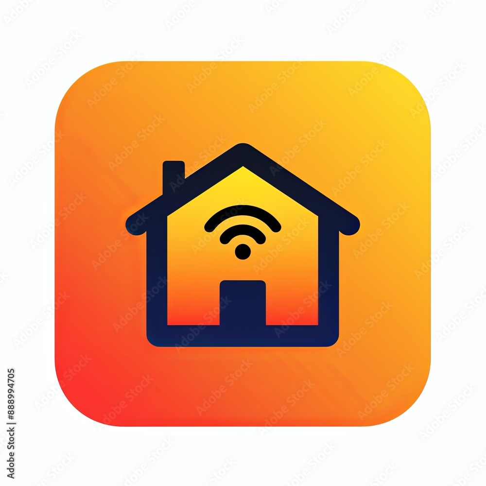 Illustration of a smart home icon Illustration of a smart home icon