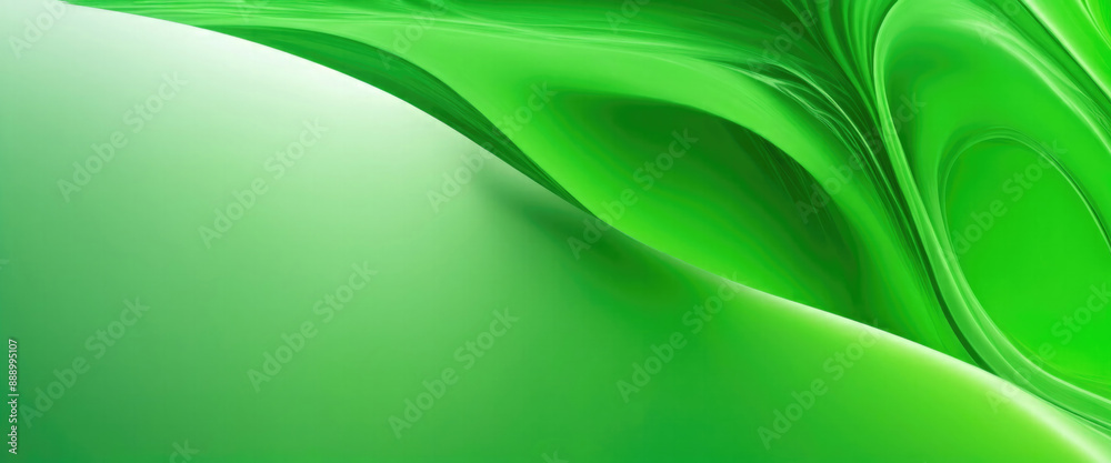 Obraz premium Soft and liquid Green waves background