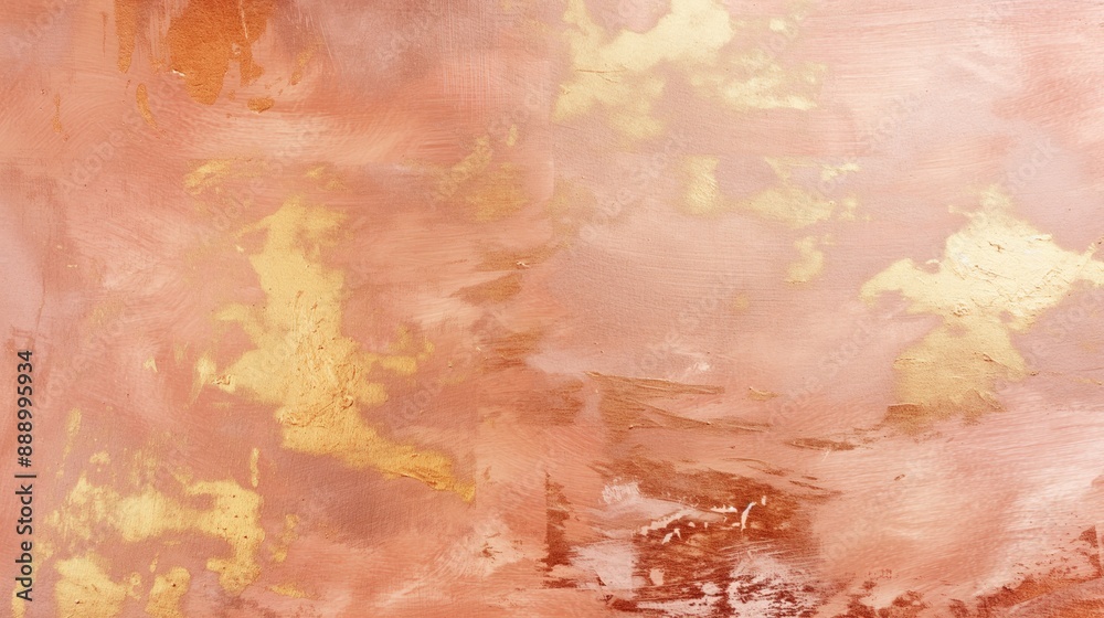 Fototapeta premium rose gold background texture, gold foil wall surface with space for design and decoration