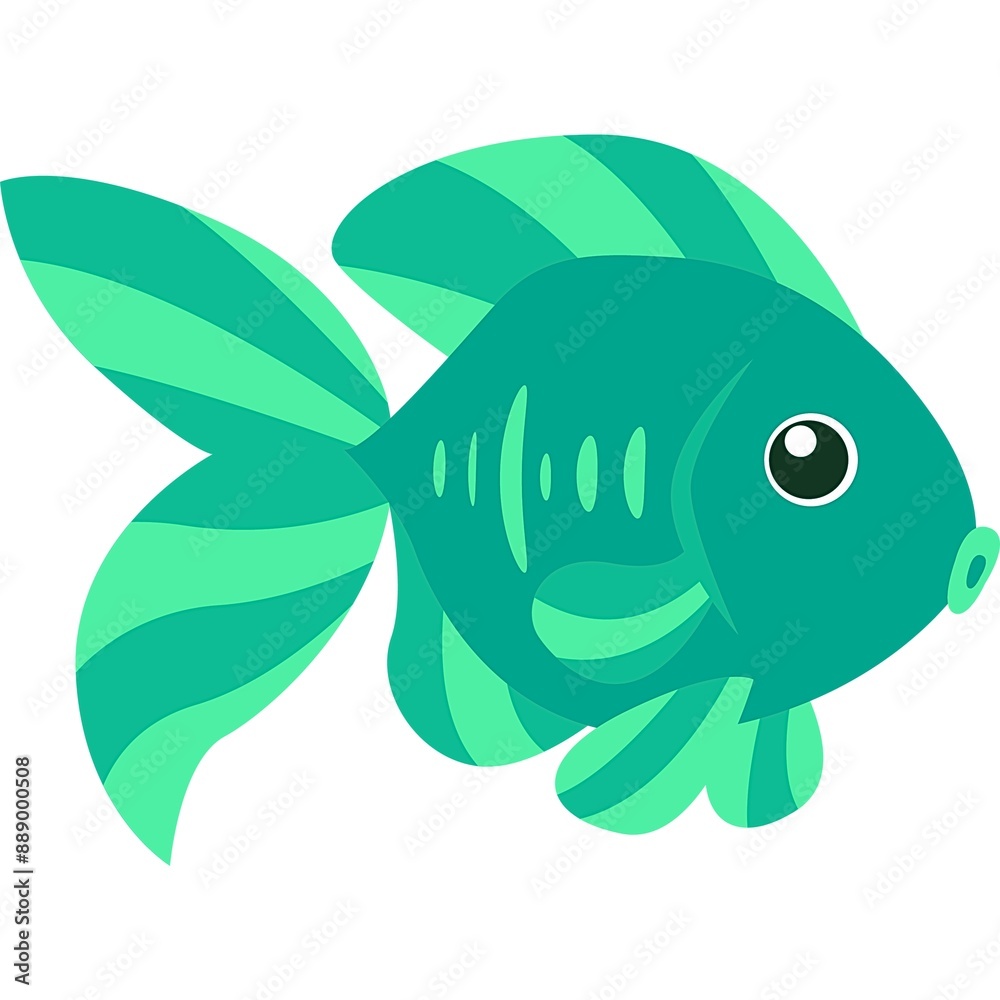 Obraz premium Cartoon Fish Vector Illustration