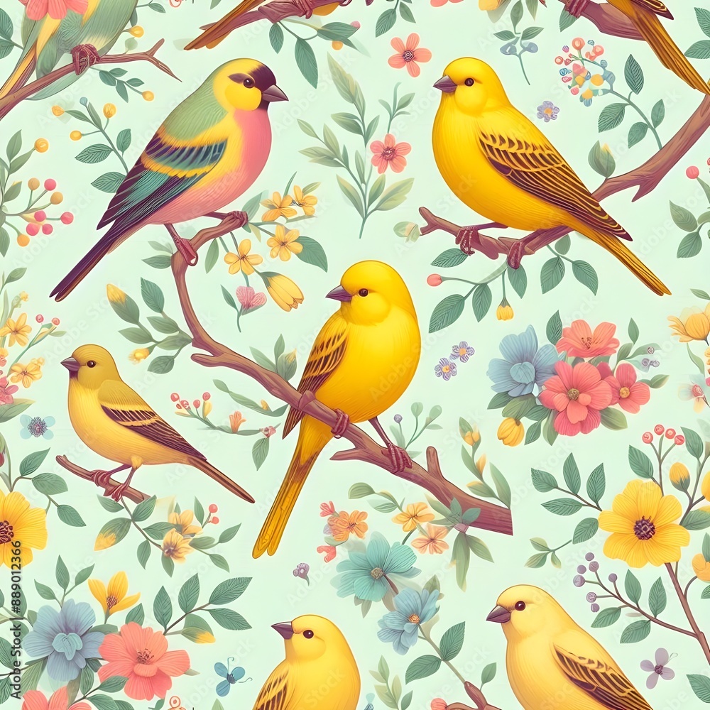 Fototapeta premium Canary pattern design