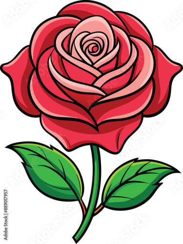 Red rose flower vector logo ,icon,symbol