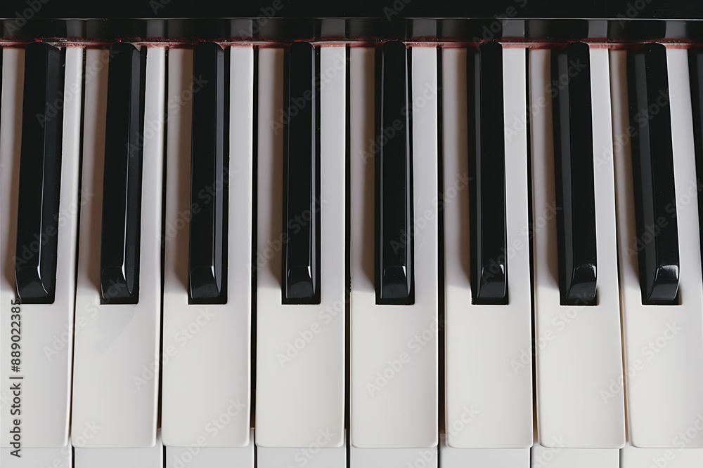 Naklejka premium piano keys close up