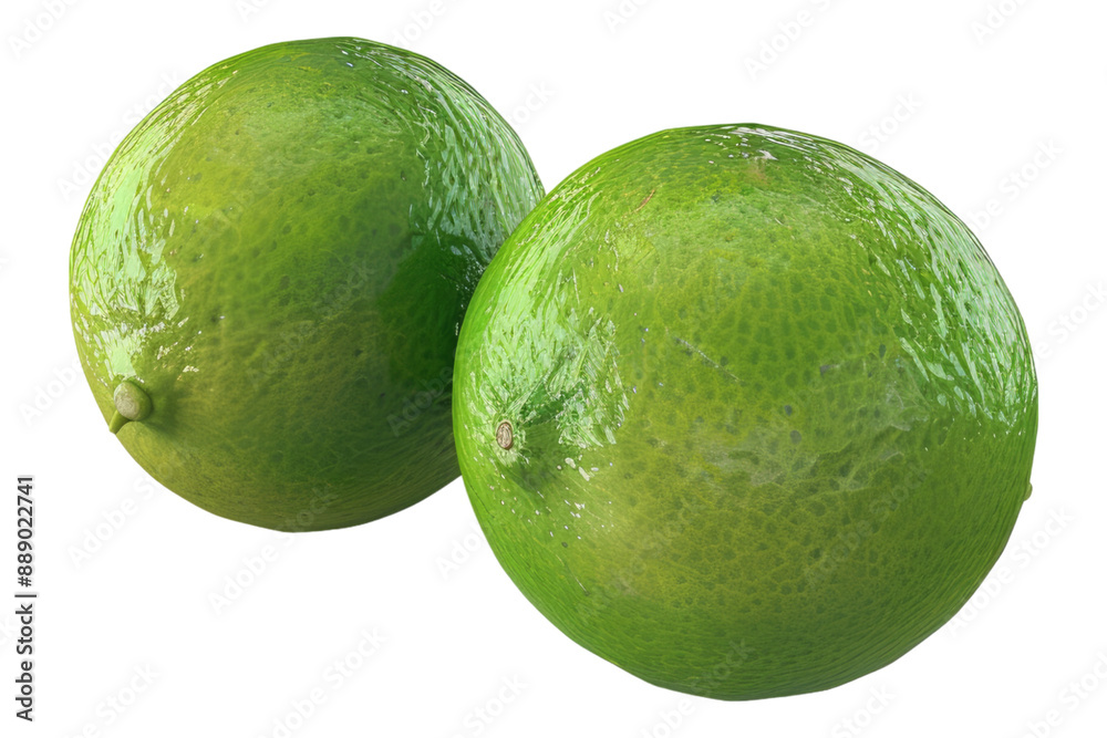 Limes isolated on transparent background