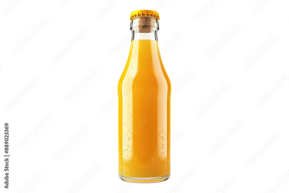 Mango juice bottle isolated on transparent background Mango juice bottle isolated on transparent background