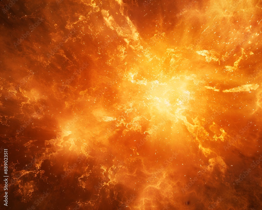 Naklejka premium orange explosion background
