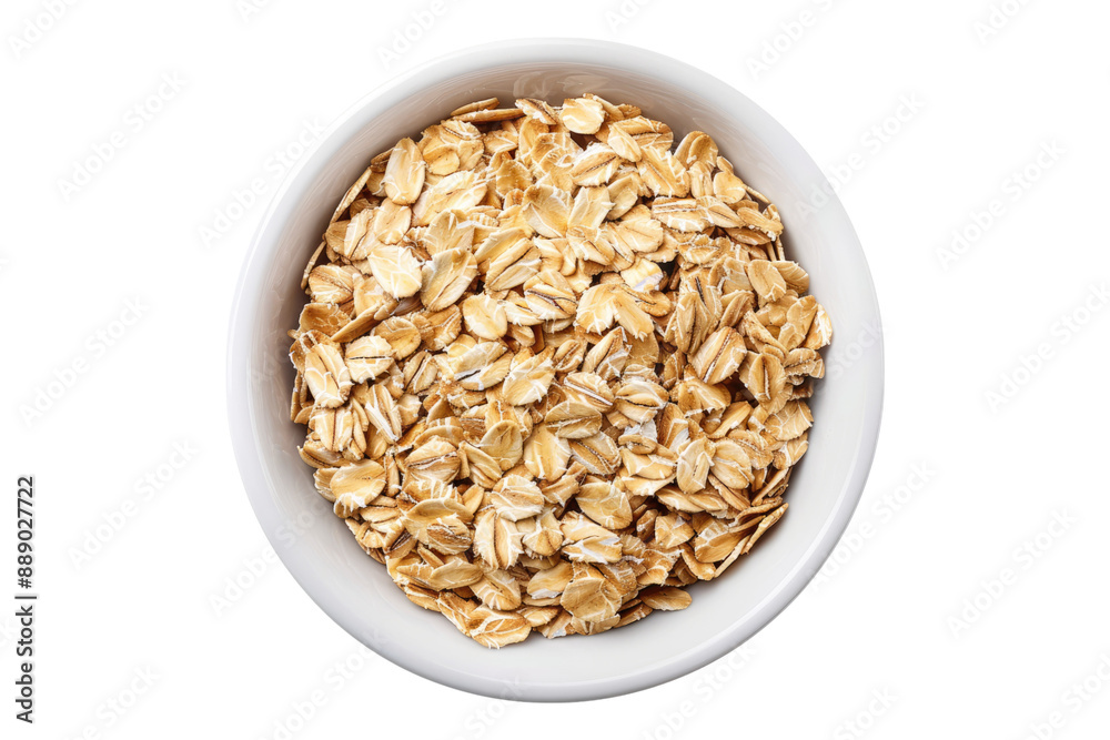 Oat flakes in bowl isolated on transparent background Oat flakes in bowl isolated on transparent background