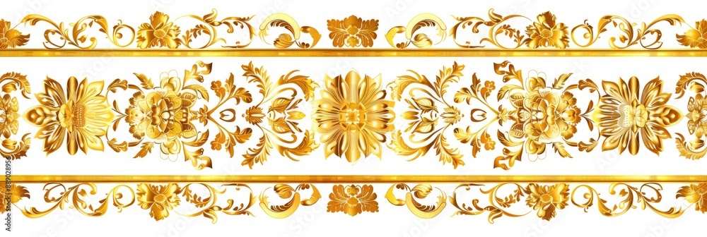 Fototapeta premium Ornate Gold Baroque Design