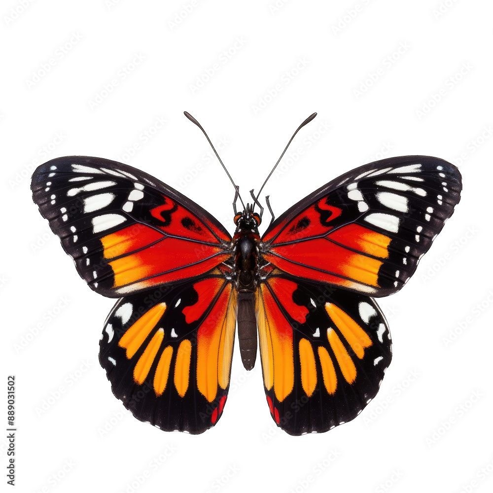 Fototapeta premium monarch butterfly in cartoon style