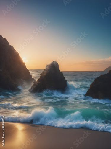 Cool ocean gradient background