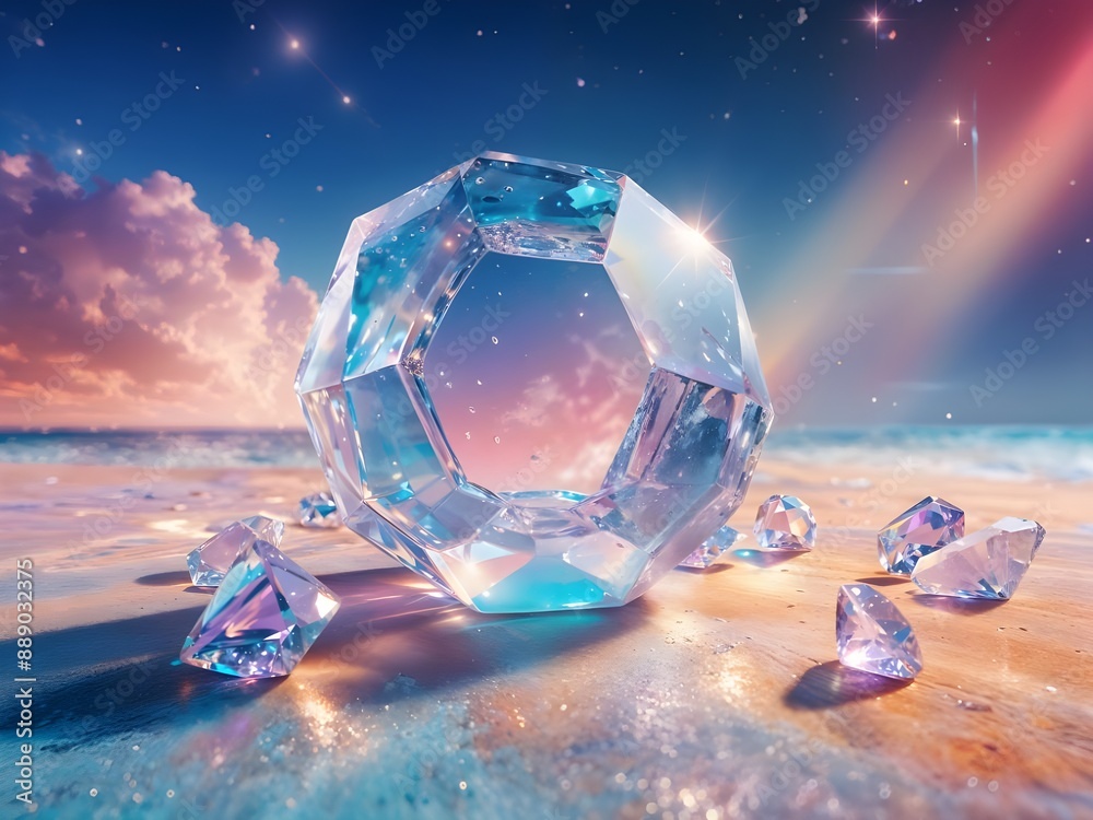 Fototapeta premium beautiful crystals on the beach