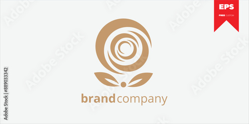 Fashion logo and brand for cosmetic company and beauty care
