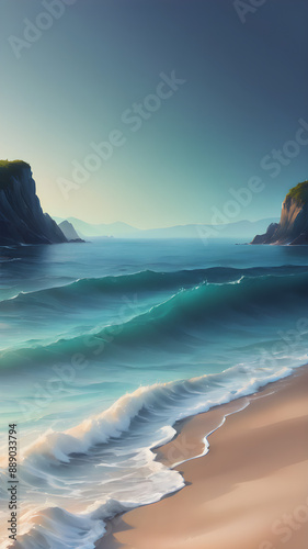 Cool ocean gradient background