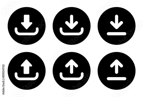 download and upload icon vector. symbol, sign.