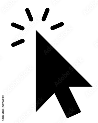 cursor click vector. symbol, sign.