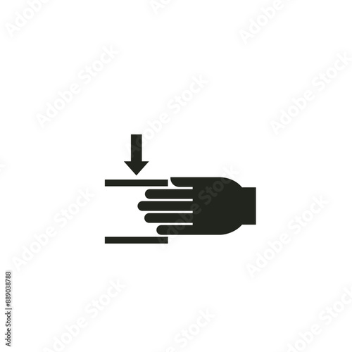 ISO warning safety signs_warning ; crushing of hands symbol only