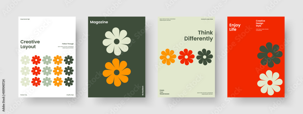 Fototapeta premium Creative Poster Layout. Abstract Brochure Template. Modern Business Presentation Design. Report. Banner. Book Cover. Background. Flyer. Leaflet. Pamphlet. Magazine. Portfolio. Notebook. Journal