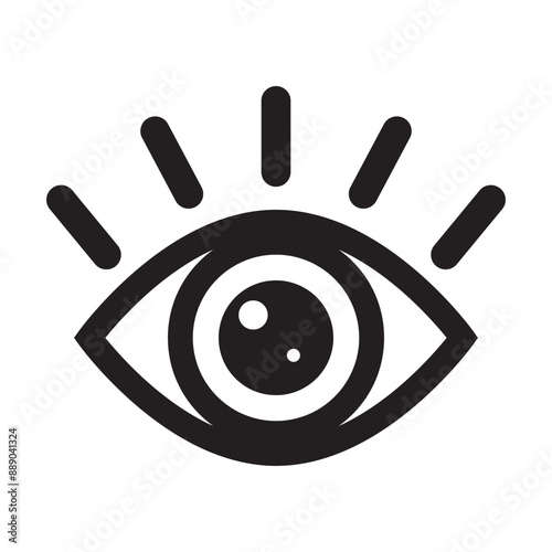 Eye icon, eyeball icon, vector