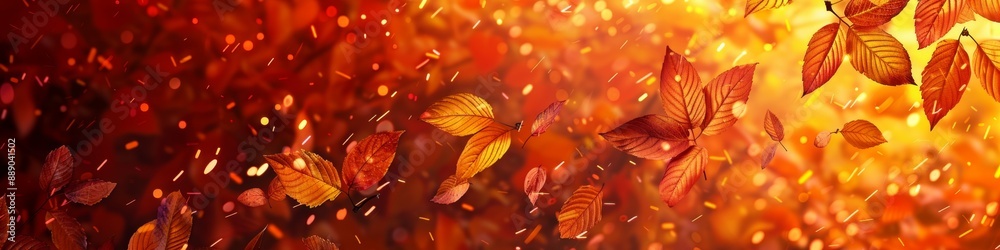 Abstract Autumn Leaves Background Depicting Seasonal Changes and Falling Leaves. Various Angles for Artistic Design Mockup Template, AI-Generated, 4K High-Definition Wallpaper. Abstract Autumn Leaves Background Depicting Seasonal Changes and Falling Leaves. Various Angles for Artistic Design Mockup Template, AI-Generated, 4K High-Definition Wallpaper.