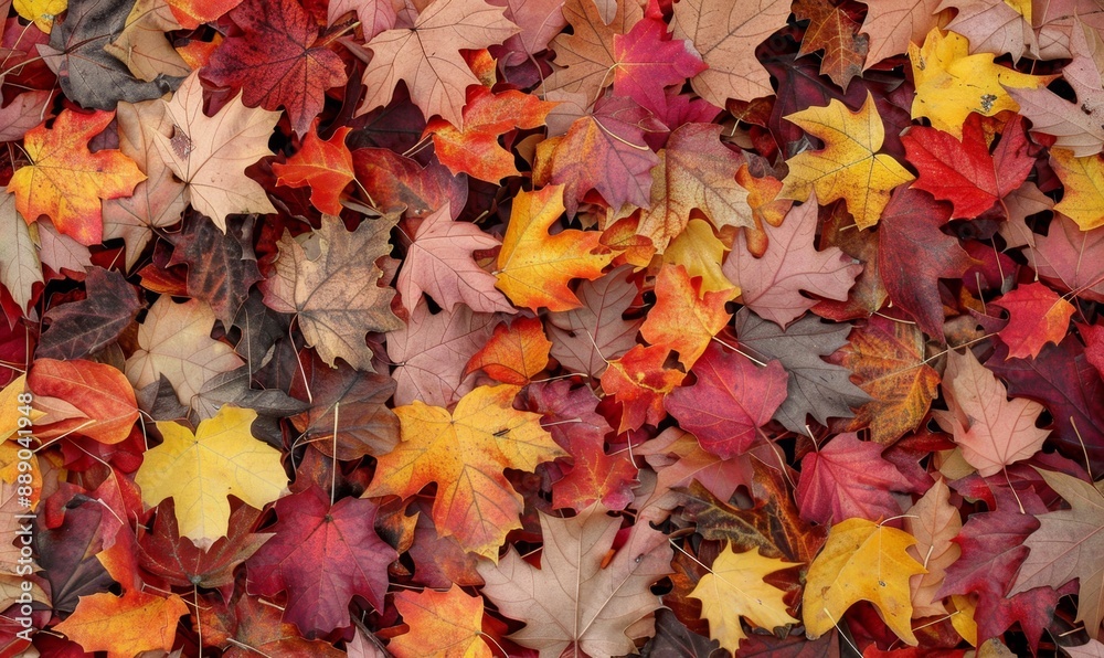 Abstract Autumn Leaves Background in a Beautiful Park with Yellow, Red, and Orange Leaves Depicting Seasonal Changes. Various Angles for Artistic Design Mockup Template, AI-Generated, 4K High-Definiti Abstract Autumn Leaves Background in a Beautiful Park with Yellow, Red, and Orange Leaves Depicting Seasonal Changes. Various Angles for Artistic Design Mockup Template, AI-Generated, 4K High-Definiti
