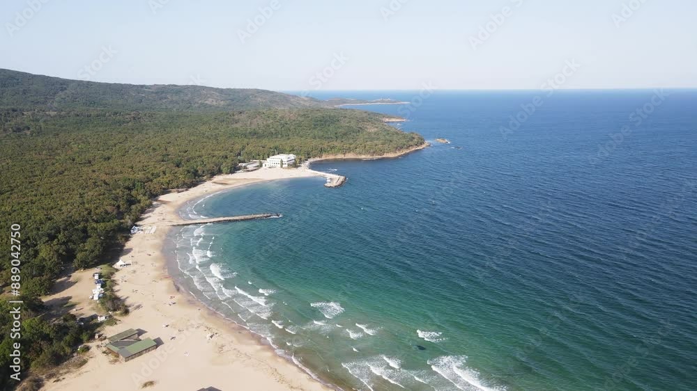 Amazing Aerial view of Perla beach, Burgas Region, Bulgaria Amazing Aerial view of Perla beach, Burgas Region, Bulgaria