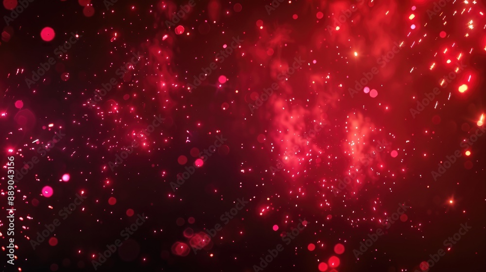 red luxury glitter and bokeh particles, red bokeh background, holiday festival background red luxury glitter and bokeh particles, red bokeh background, holiday festival background
