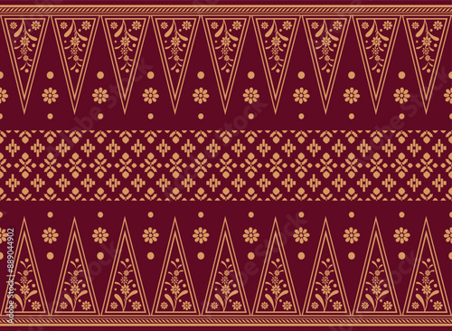 luxury Batik songket pattern frame border background 2.eps