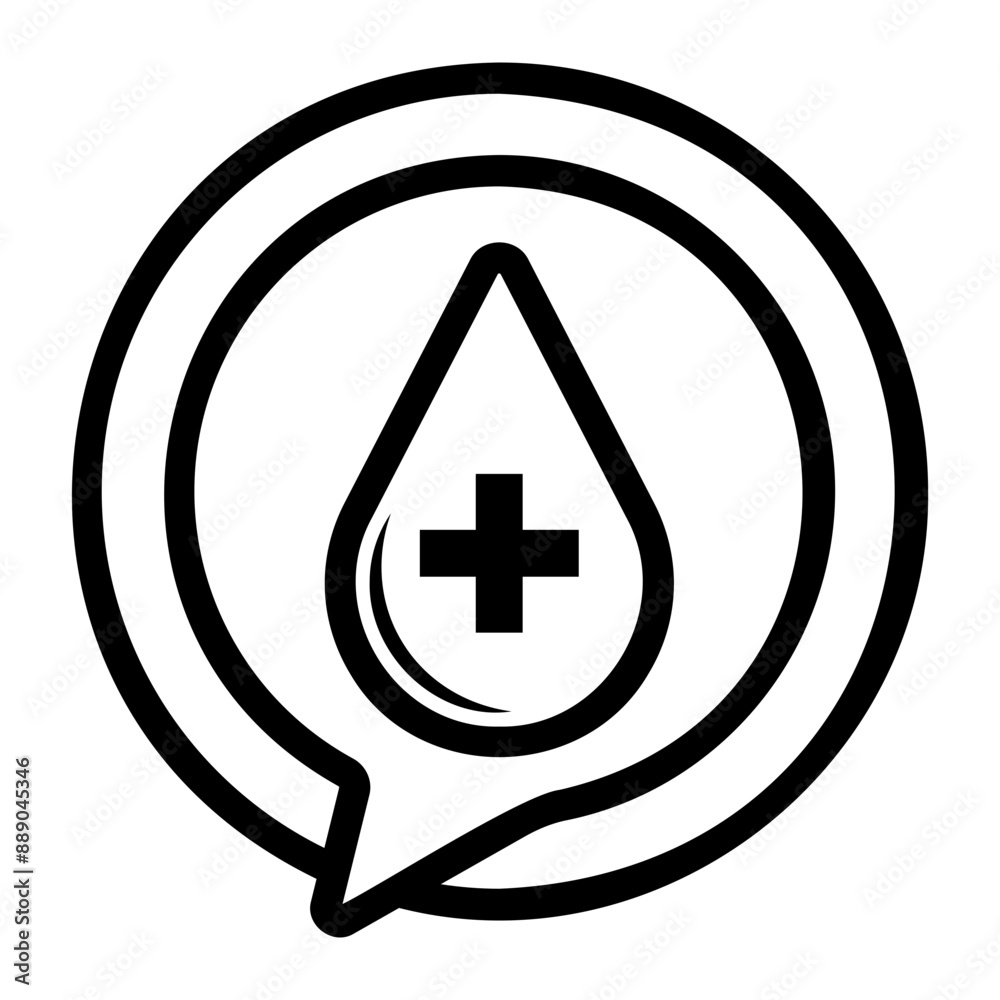 Fototapeta premium blood Line Icon