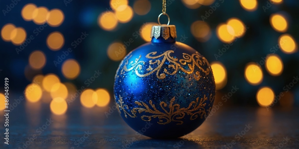 lights and blue background of christmas bauble bokeh effect, in the style of light orange and dark gold generativ. AI generated. lights and blue background of christmas bauble bokeh effect, in the style of light orange and dark gold generativ. AI generated.