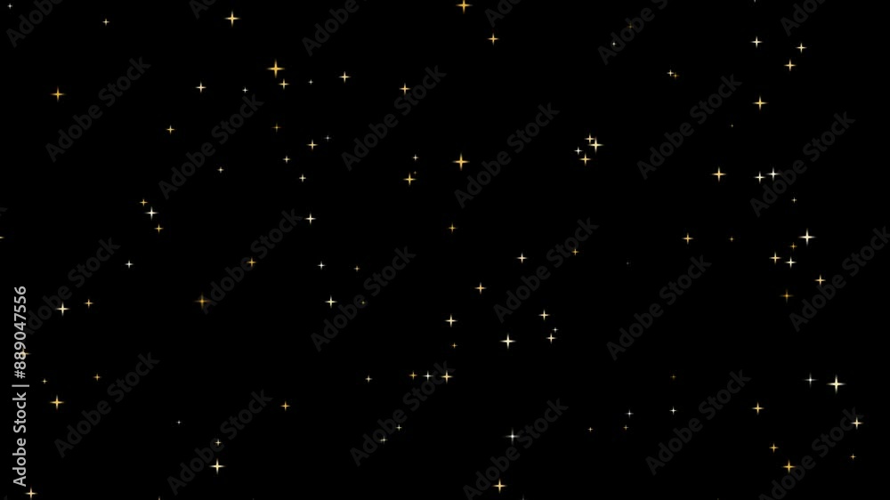 Sparkling Stars Animation Background. Glittering Star Background Animation. Shimmering Stars Animation for Night Scenes