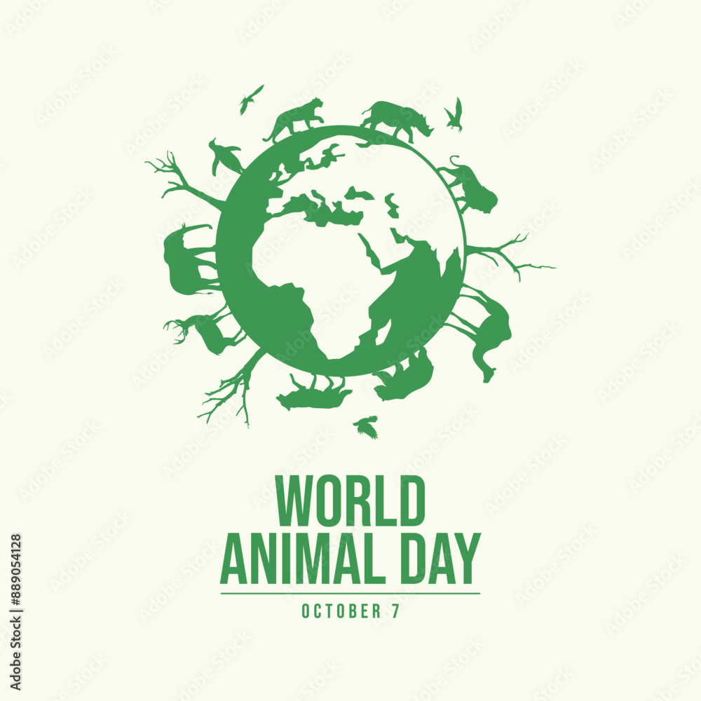 World Animal Day vector design template good for celebration usage. World Animal Day design. flat design. eps 10. World Animal Day vector design template good for celebration usage. World Animal Day design. flat design. eps 10.