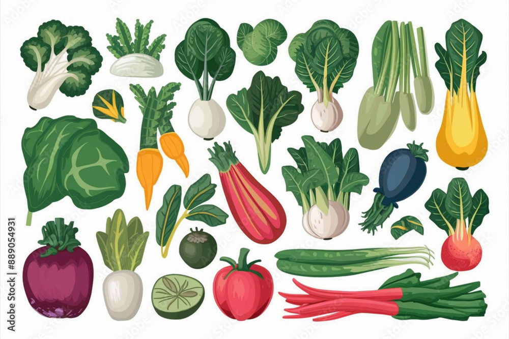 set of vegetables, collection of vegetables set of vegetables, collection of vegetables
